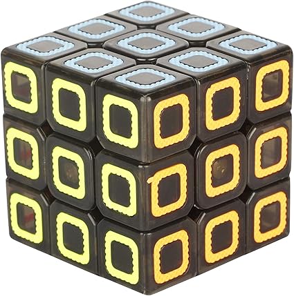 Krireen High Speed 3x3 Neon Colors Magic Cube Puzzle, Brain Teaser Puzzles