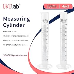 4 Pcs Economic Graduated Measuring Cylinder, 4pcs