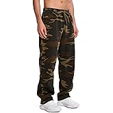 TanBridge Men's Athletic Open Bottom Relaxed Fit Sweatpants, Jogging and Daily Wear Sweatpants with Pocket