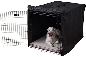 K9 Ballistics Tough Crate Cover™ - 30 Inch Dog Crate Cover Durable Pet Kennel Cover Universal Fit for Wire Dog Crate (Black)
