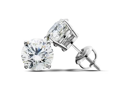 Amazon Com Certified 1 1 2 Ct T W Lab Grown Diamond Stud