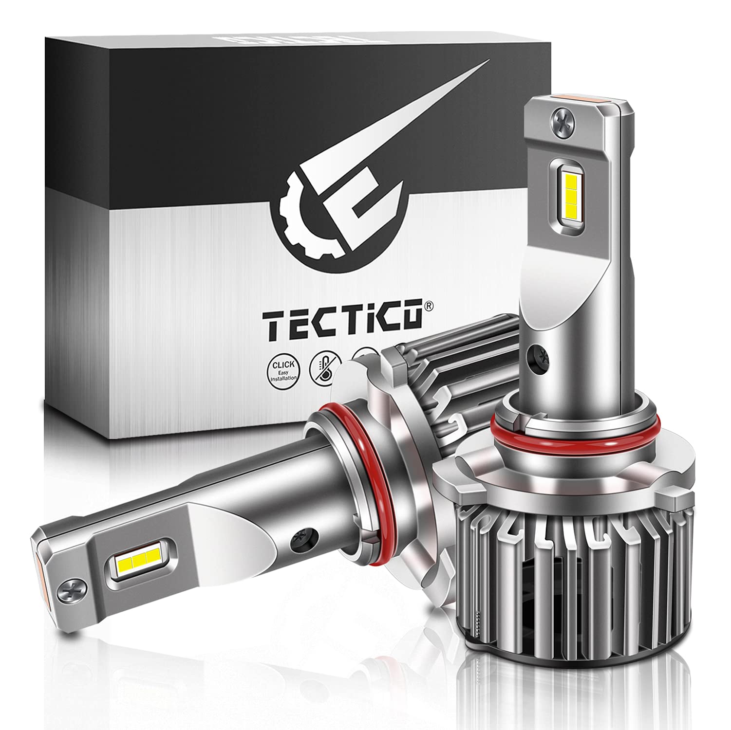 TECTICO HB3 9005 / HB4 9006 LED Headlight Bulb 6500K White 7000LM Ultra Bright Error Free Mini Upgrade Bulbs , 2 Lamps