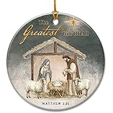 Nativity Christmas Ornaments 2025 - Jesus Manger Nativity Scene Ornament for Tree Decorations - Religious, Church Party Exchange Gifts for Christian Family, Friends