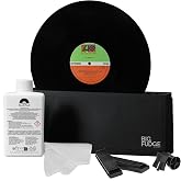 Big Fudge Vinyl Record Cleaner Kit &ndash; Cleaning Machine with care Solution, Microfiber Cloth and Brush &ndash; Scratch-Free Album Care - Record Player Accessories