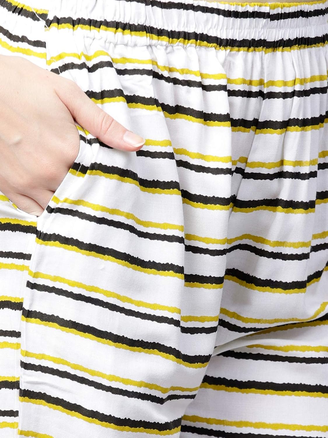 ishin women blue a-line palazzo kurta set