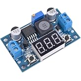 Seloky LM2596 Adjustable DC-DC Step-Down Buck Converter Module with LED Voltmeter Display, Voltage Regulator 4.0-40V Input to 1.25-37V Output Power Supply Module