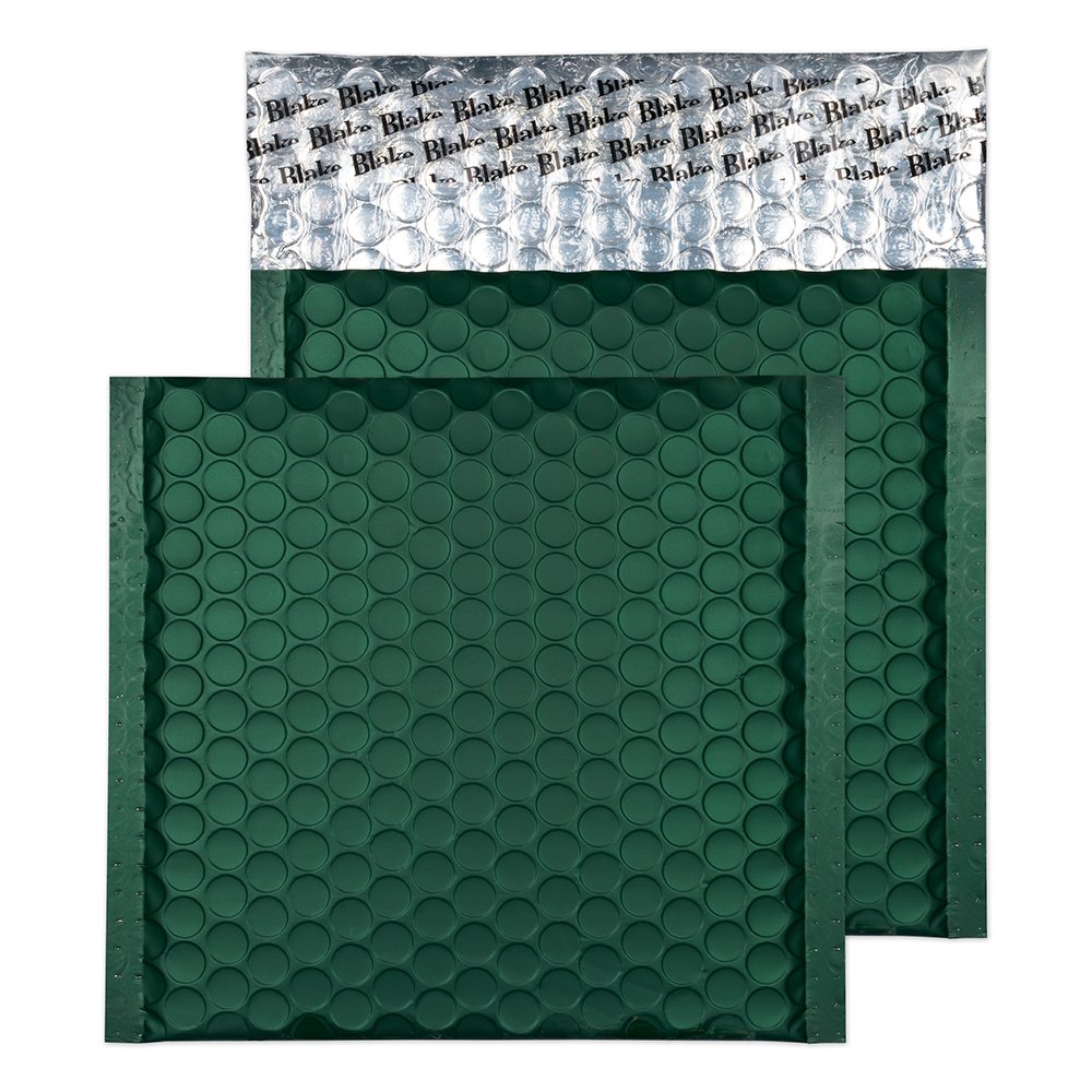 Blake Purely Packaging CD 165 x 165 mm Matt Metallic Padded Bubble Envelopes Peel and Seal (MTBRG165) British Racing Green - Pack of 100