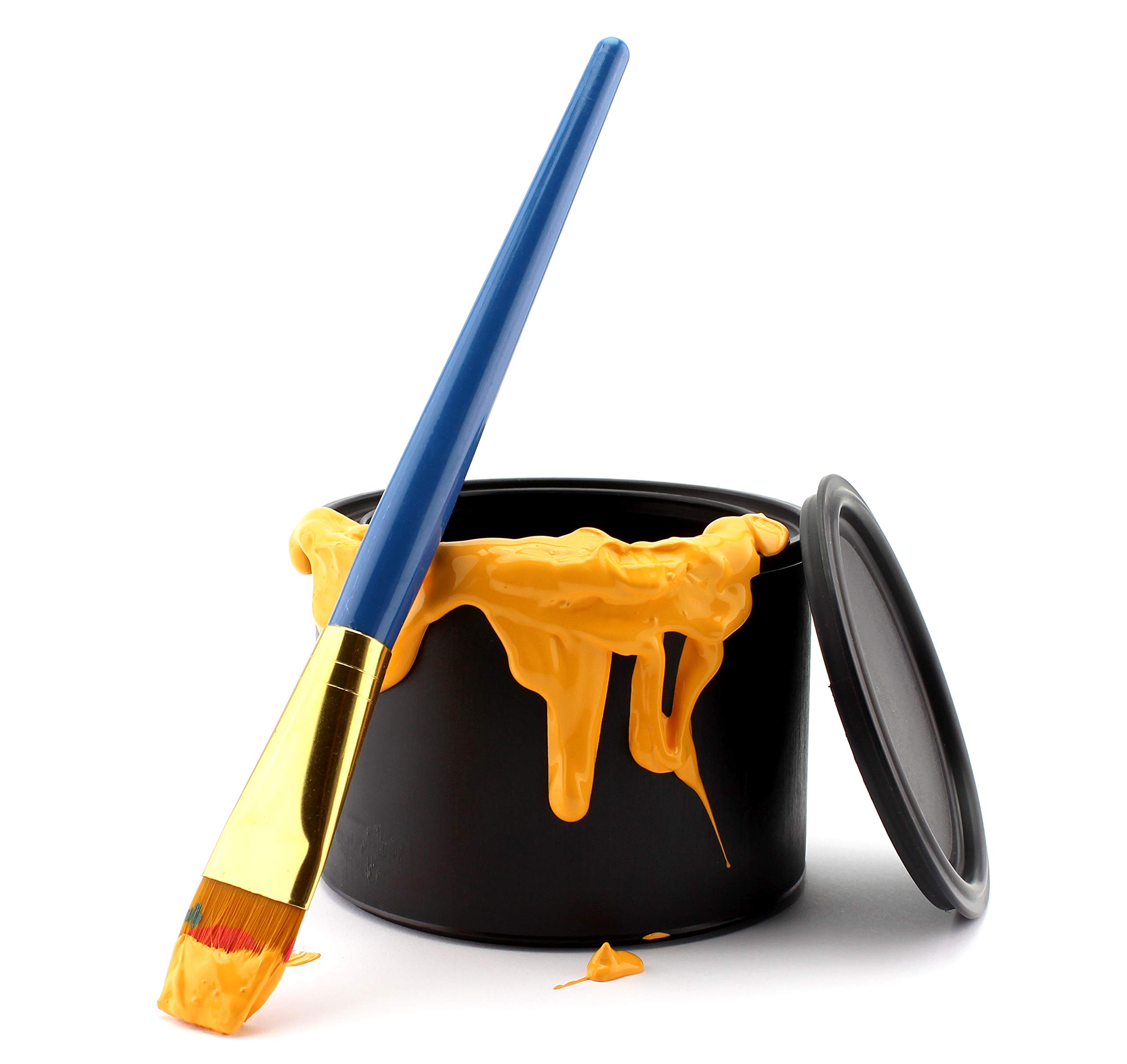 Pint Size Black Plastic Paint Cans (4Pack); ½ Liter All Plastic Cans