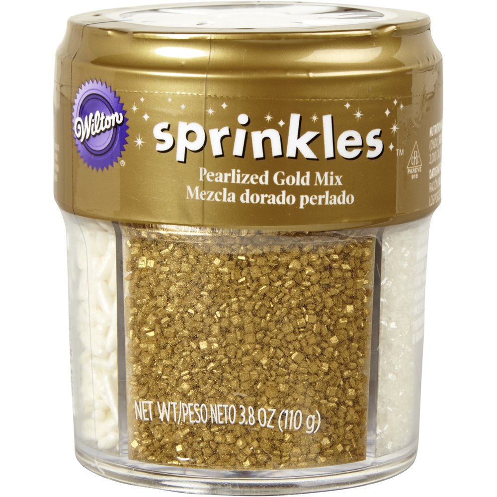 Wilton 710-1260 Gold Pearlized Sprinkles Mix