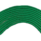 3500 Pcs 6mm Colorful Flat Clay Beads for DIY Polymer Round Handmade Jewelry Making for Necklace Bracelet Earring Pendant and Anklet Craft Making(DeepGreen)