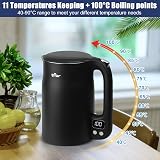Bear Electric Kettle 1.7L 40-100°C 12 Temp Digital Display Keep Warm 1800W view 4