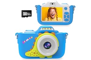 AEROQUEST Kids Camera Toys for Boys Ages 3-12,Dinosaur 1080P HD Digital Video Camcorder Camera for Kids,Christmas Birthday for Toddlers - 32GB SD Card Included