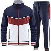ANOTWENER Men's Casual 2 Piece Tracksuit Sets Long Sleeve Full Zip Jacket and Sweatpants Jogging Sport Outfits Sweatsuits