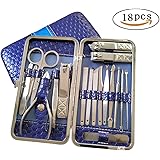 JCX 18 in 1 Stainless Steel Manicure Pedicure Nail Clipper Travel Set - Nail Cutter Scissors