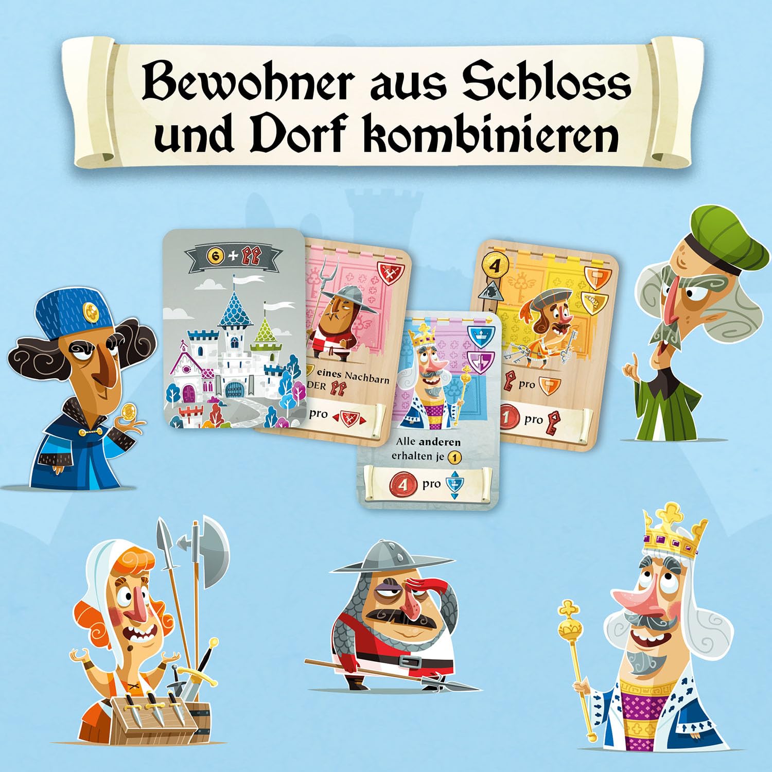 Kosmos 685393 Castle Combo, Deutsche Ausgabe, Kartenspiel für 2-5 Personen ab 10 Jahren, Taktisches und schnelles Spiel mit hohem Wiederspielreiz 5