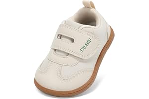 STQ KIDS Wide Toe Box Toddler Shoes Zero Drop Boys Girls Barefoot Shoe Non-Slip Little Kids Sneakers for First Walking