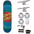 Santa Cruz Skateboard Complete Classic Dot Blue 8.5" x 32.2" with Independent Trucks, Triclops Wheels, ABEC 5 Bearings, Hardware, and Griptape