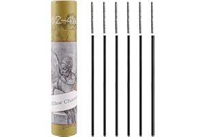 LOONENG Willow Charcoal Sticks, Natural Willow Charcoal for Artists, Beginners, or Students of All Skill Levels, Great for Sketching, Drawing, and Shading, Approx 2-4mm in Diameter, Pack of 25