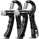 KDG Hand Grip Strengthener 2 Pack Adjustable Resistance 10-130 lbs Forearm Exerciser，Grip Strength Trainer for Muscle Building and Injury Recovery for Athletes