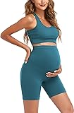 Women's Maternity 2 Piece Outfit Set - Bra & Shorts