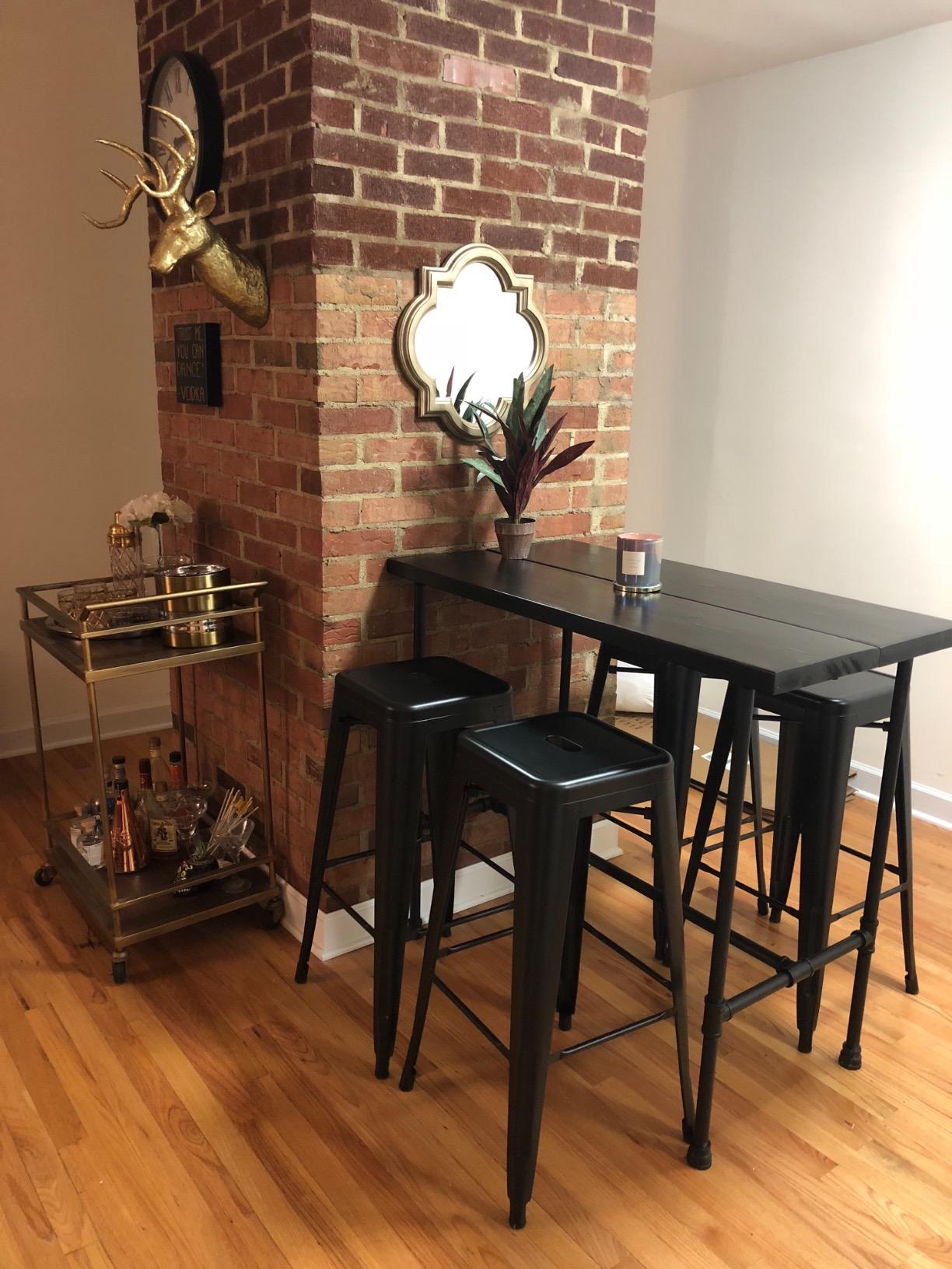 33/mo Finance Furmax 30 Inches Metal Bar Stools High Backless Stools