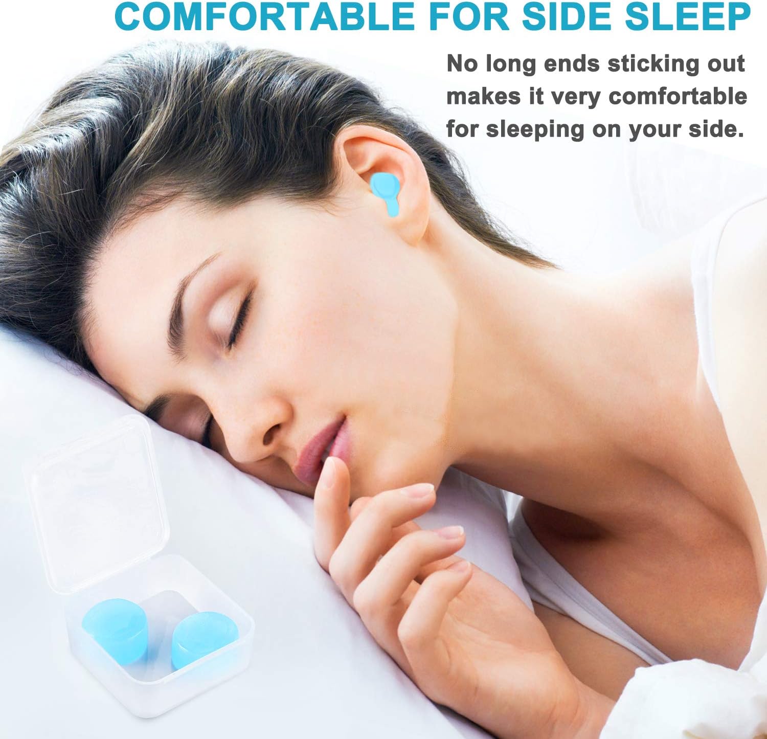 Ear Plugs for Sleeping, Reusable Silicone Moldable Noise Cancelling Sound Blocking Reduction Earplugs for Swimming, Snoring, Concerts, Shooting, Airplanes, Musicians, 32dB Highest NRR: Health & Personal Care