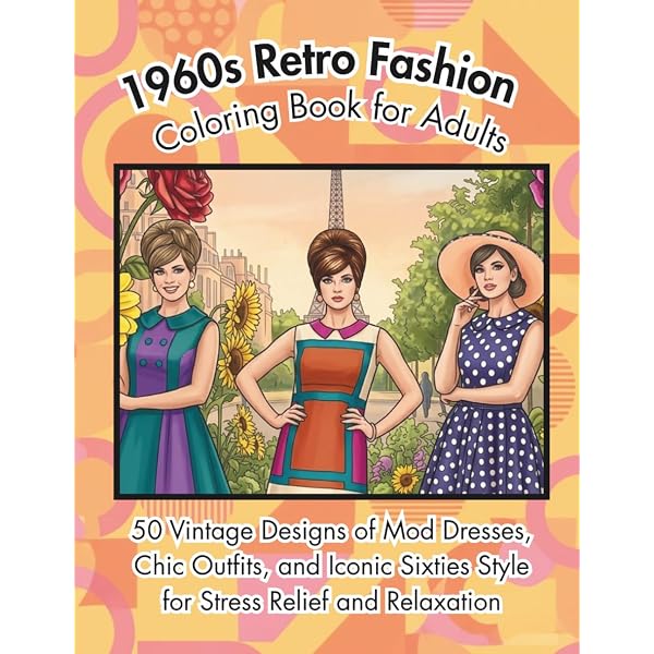 Amazon.com: Vintage Women: Adult Coloring Book: Groovy Fashion of