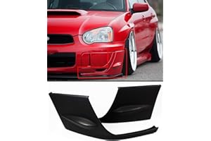 CUZTOM TUNING 2 Pieces Front Bumper Side Splitters Covers Caps Compatible With for 2004-2005 Subaru Impreza WRX STI GD