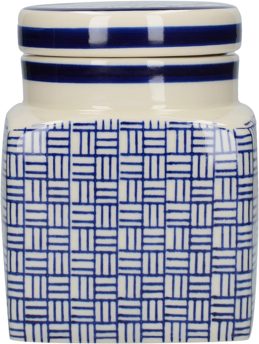 navy blue tea coffee sugar canisters