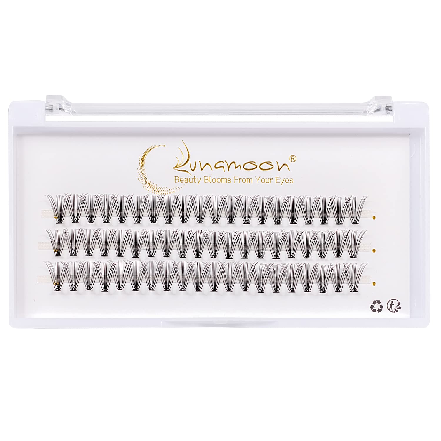 Individual Eyelashes for Eyelash Extension Cluster Eyelashes Individual False Eyelashes Fake Individual Lashes DIY Individual Eyelash Clusters (20D-D-0.07, 14 mm x 3)
