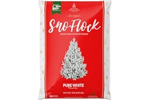 SnoFlock The Original Premium Self-Adhesive Snow Flock Powder with ShimmerSpec for Christmas Trees & Decor | Made in USA | 2 lbs