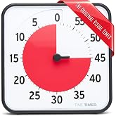 TIME TIMER 8 inch Visual Timer - 60 Minute Kids Desk Countdown Clock with Dry Erase Activity Card, Also Magnetic - for Kids Classroom, Homeschooling Study Tool, Task Reminder, Home and Kitchen Timer