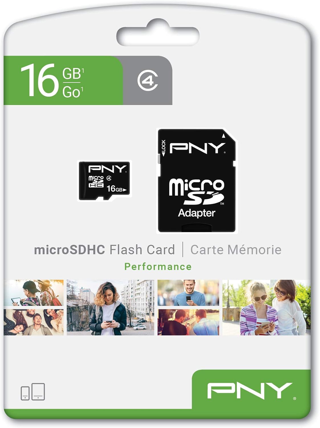PNY 16GB Performance Class 4 microSD Flash Memory Card 5-Pack (P-SDU16G4X5-MP): Computers & Accessories
