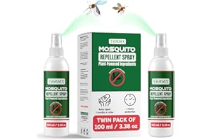 Termx Natural Mosquito Repellent Spray TwinPack 6.75 oz DEET Free Insect Repellent Spray Lemon Eucalyptus Oil Scent for Mosquitoes Gnats Black Flies No-See-ums repelente de Mosquitos para ninos