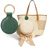 Niveaya Magnetic Hat Clip for Travel on Bag, Strong Magnet Keeps Hat Secure on Purse Luggage Backpack, Travel Essentials Accessory for Beach Cruise Outdoor, Stylish Leather Finish, Rich Green