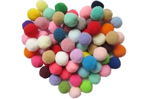 YYCRAFT 100pcs 1 inch Craft Pom Poms Balls for Hobby Supplies and DIY Creative Crafts, Party Decorations,Mix Color