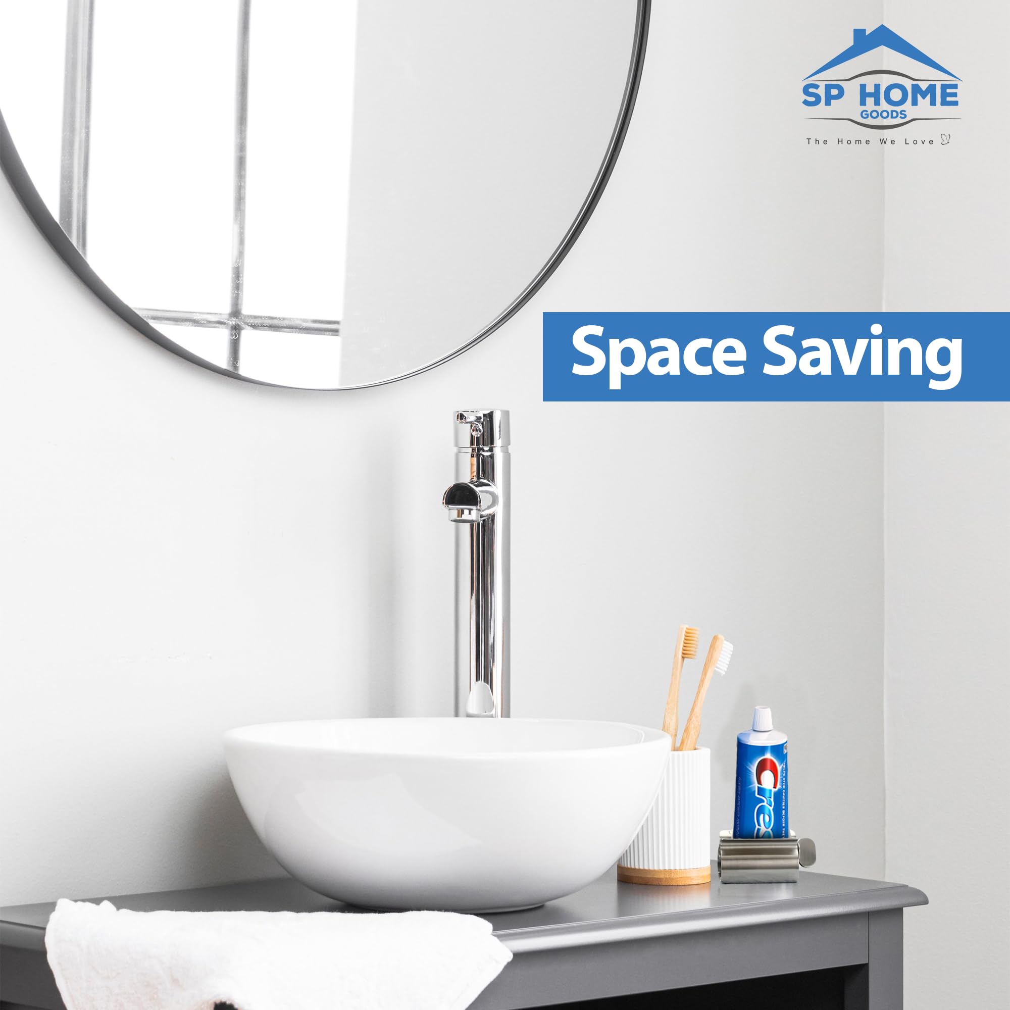 The Original Toothpaste Squeezer Tube Roller Stainless Steel , Puts an end to Waste - Simple and Practical (Silver)
