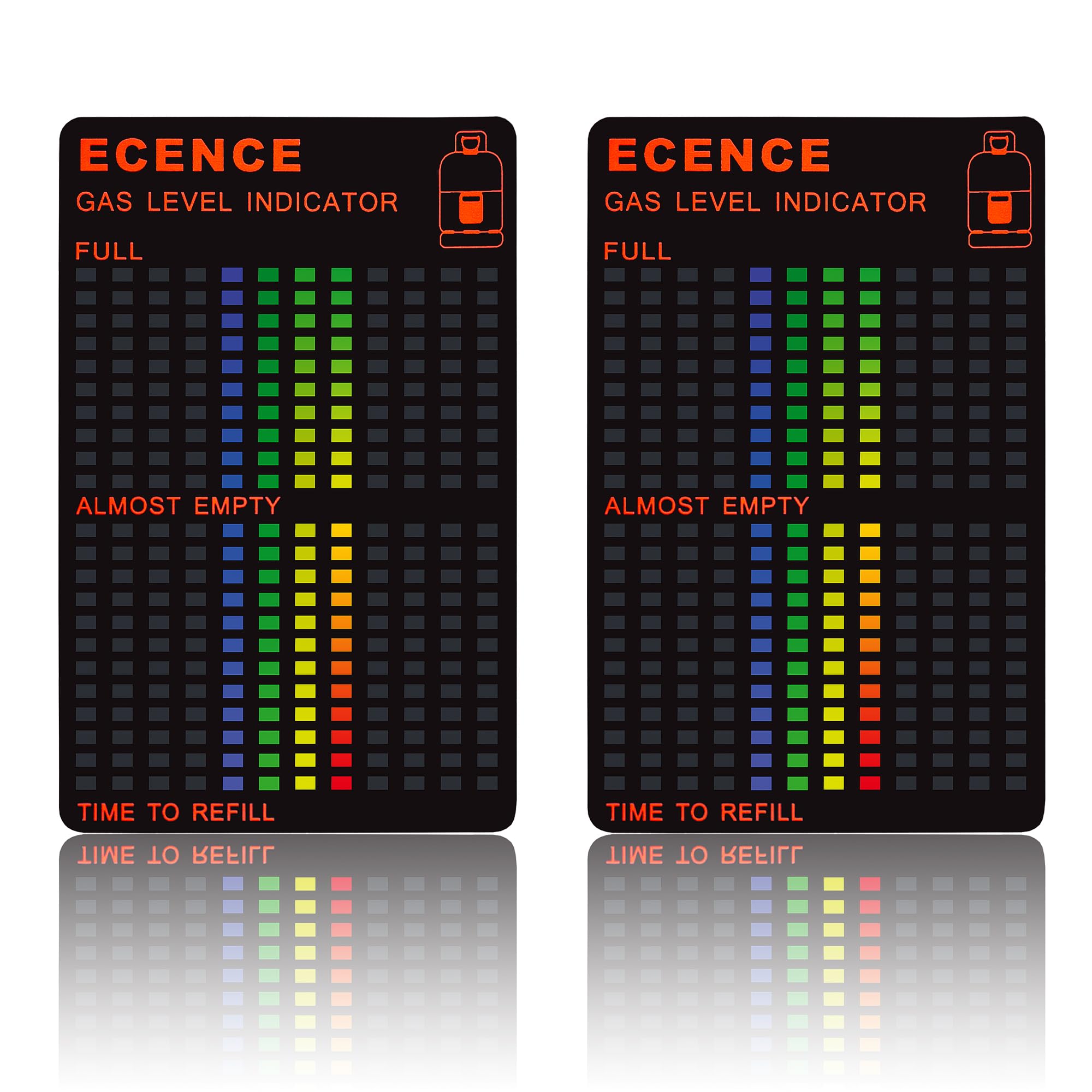 ECENCE 2X Magnetic Gas Level Indicator for Butane, Propane, and LPG Gas Bottles and Cylinders