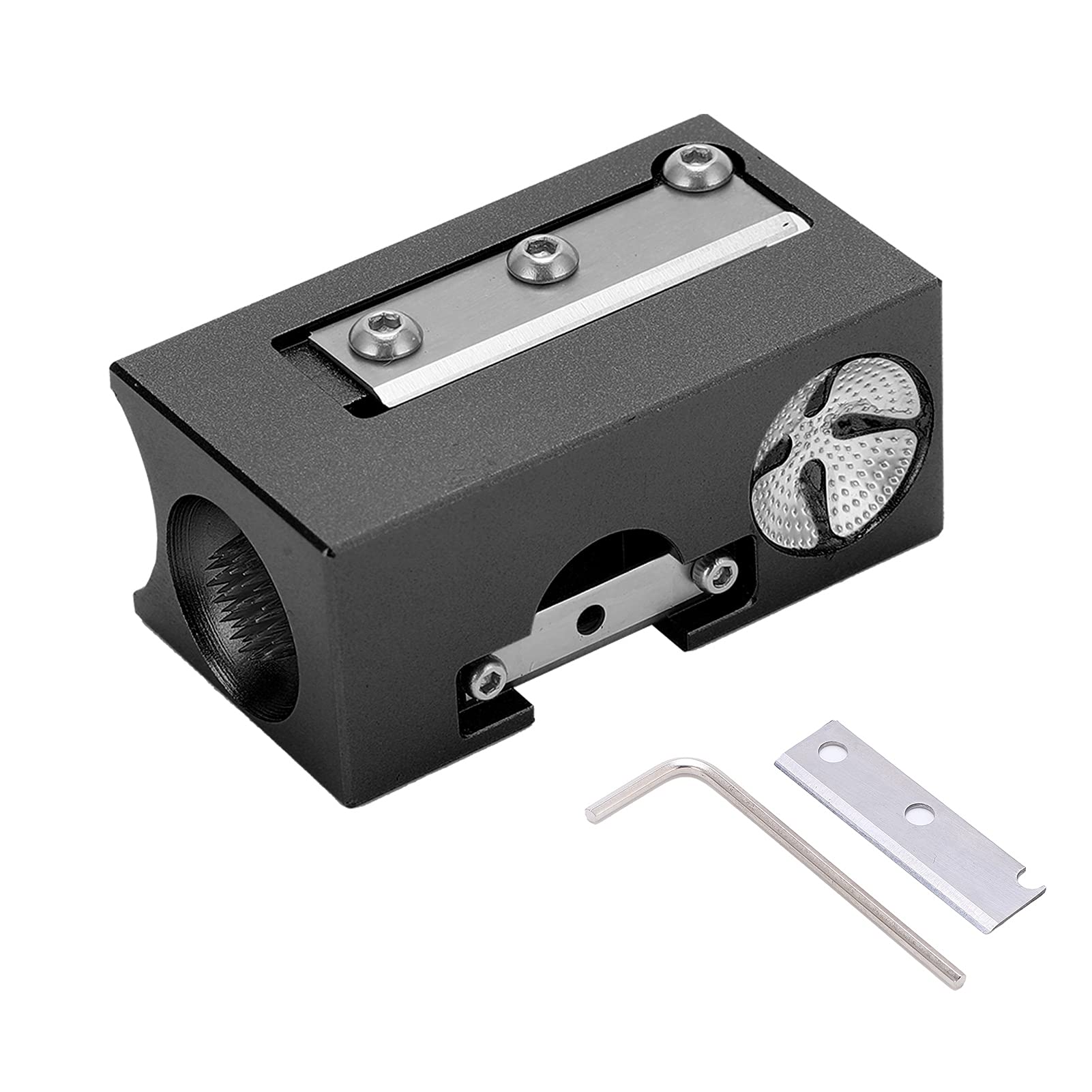 SUNGOOYUE Billiard Cue Repair Tool, 8 in 1 Aluminum Alloy Billiard Tip Tool Multifunctional Tip Repair Shaper Cue Pinprick Blade Accessory (Black)