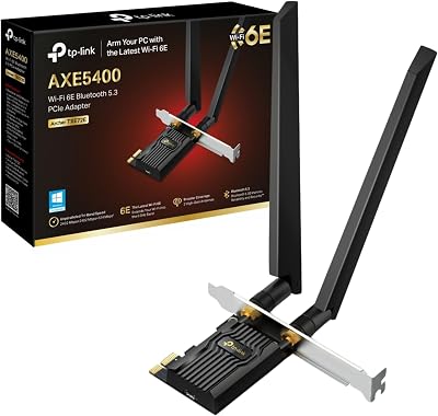TP-Link Archer TXE72E AXE5400 WiFi 6E PCIe Card with Bluetooth 5.3, 2 Antennas