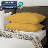 DN Pillow Cases 2 Pack Ochre 50x75cm Envelope Closure 100% Microfibre view 8