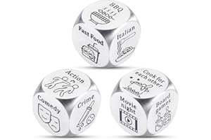 AISEAVRIL CADEAU 3 Pcs Decision Dice Valentines Day Gifts for Him Her Boyfriend Girlfriend Wife Husband Stocking Stuffers for Men Women for Women Men Date Night Gifts for Couples Anniversary Birthday