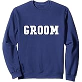 Wedding Party & Wedding Gifts Groom Sweatshirt - Men's Classic Black Crew Neck Long Sleeve SWEATSHIRT - Small