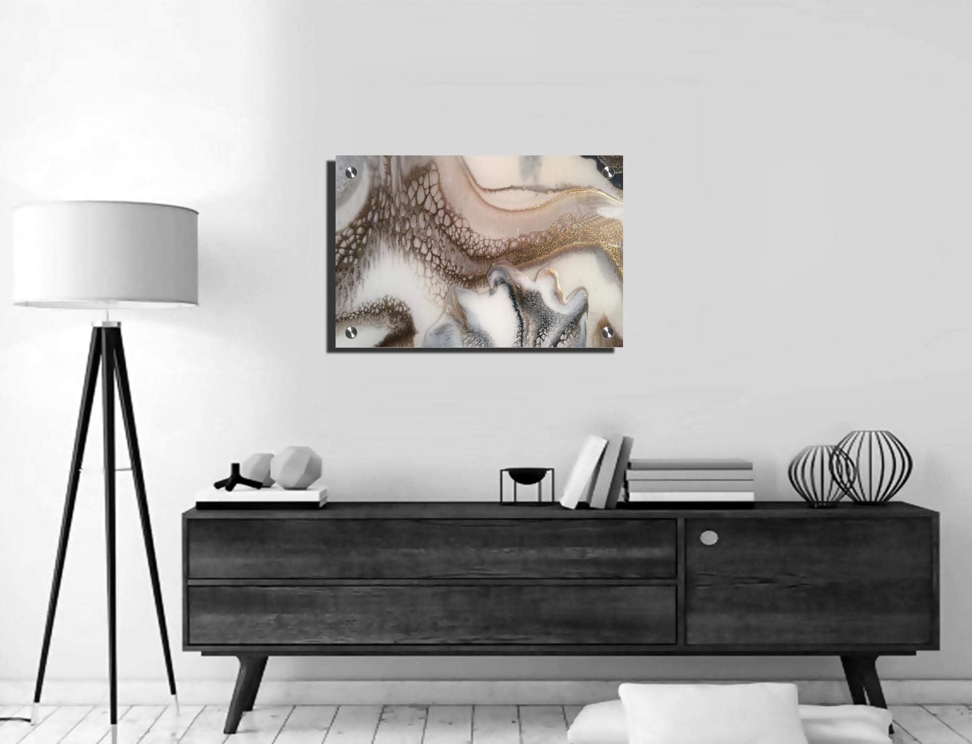 ResiPro Large Blank Frame Art Resin Aluminium Panel Acrylic Pour Artists (12 Panel 60x40cm + 48 standoffs)