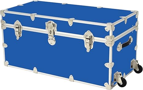 Amazon Com Rhino Dorm Armor Trunk With Wheels 35 X 17 X 17 Royal Blue Home Kitchen