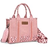 Montana West × Wrangler Tote Bag for Women Western Cow Print Purse Designer Top Handle Handbags