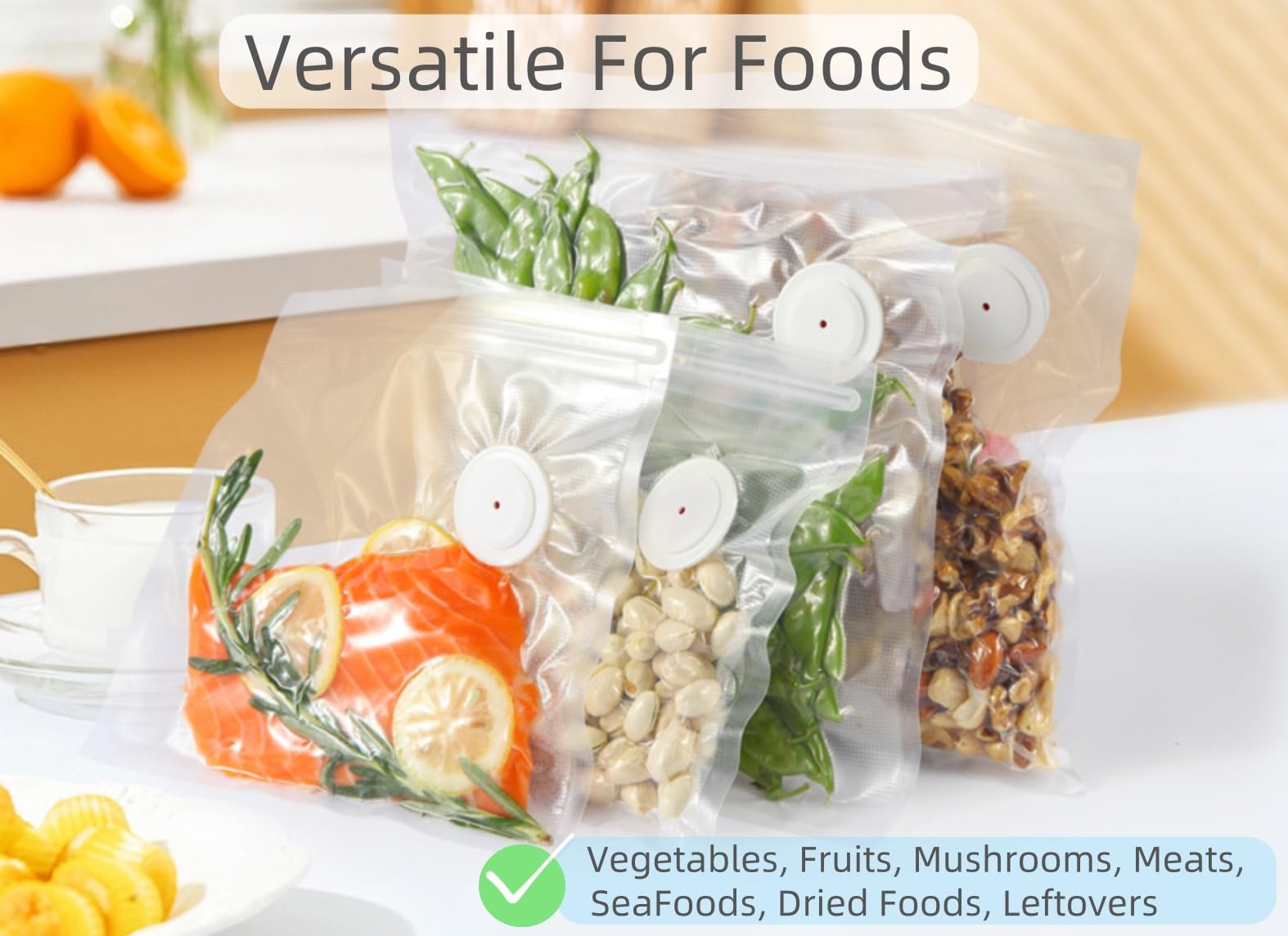 30 Upgraded Reusable Vacuum Sealer Bags(20p 8