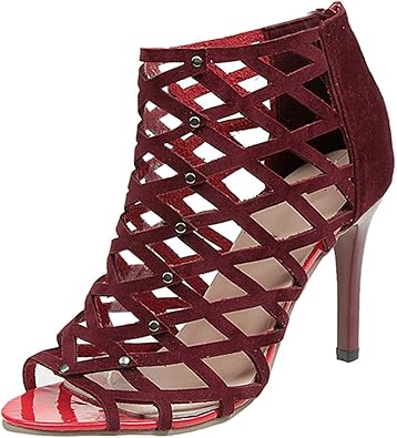 black summer sandals heels