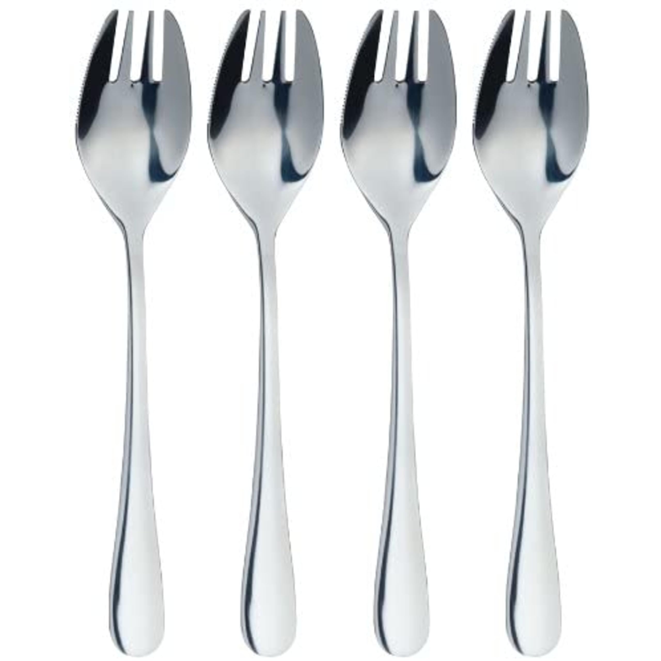 MasterClass 4-Piece Stainless Steel Spork Set, Cutlery, 17 cm, Silver