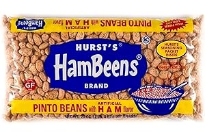 Hursts Hambeens Pinto Beans with Ham Flavor - 6 x 20 Ounce Bags of Hambeens Pintos Bundled with a JFS Recipe Card